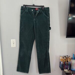 Girls Green Corduroy Pants
